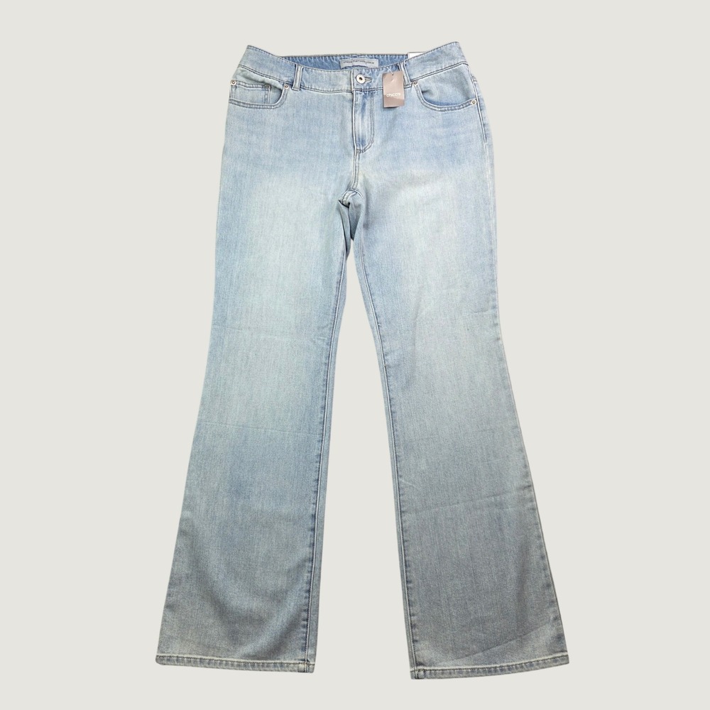 Chico's Platinum Ultimate Fit Jeans Size 1.5 (US 10) Blue Barely Flare Denim NWT